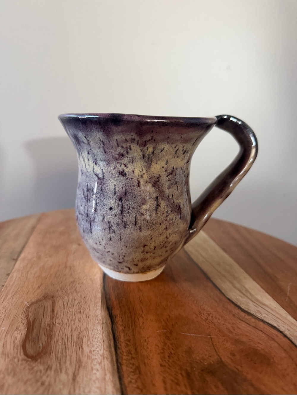 Hand-Glazed Purple Speckled Ceramic Mug